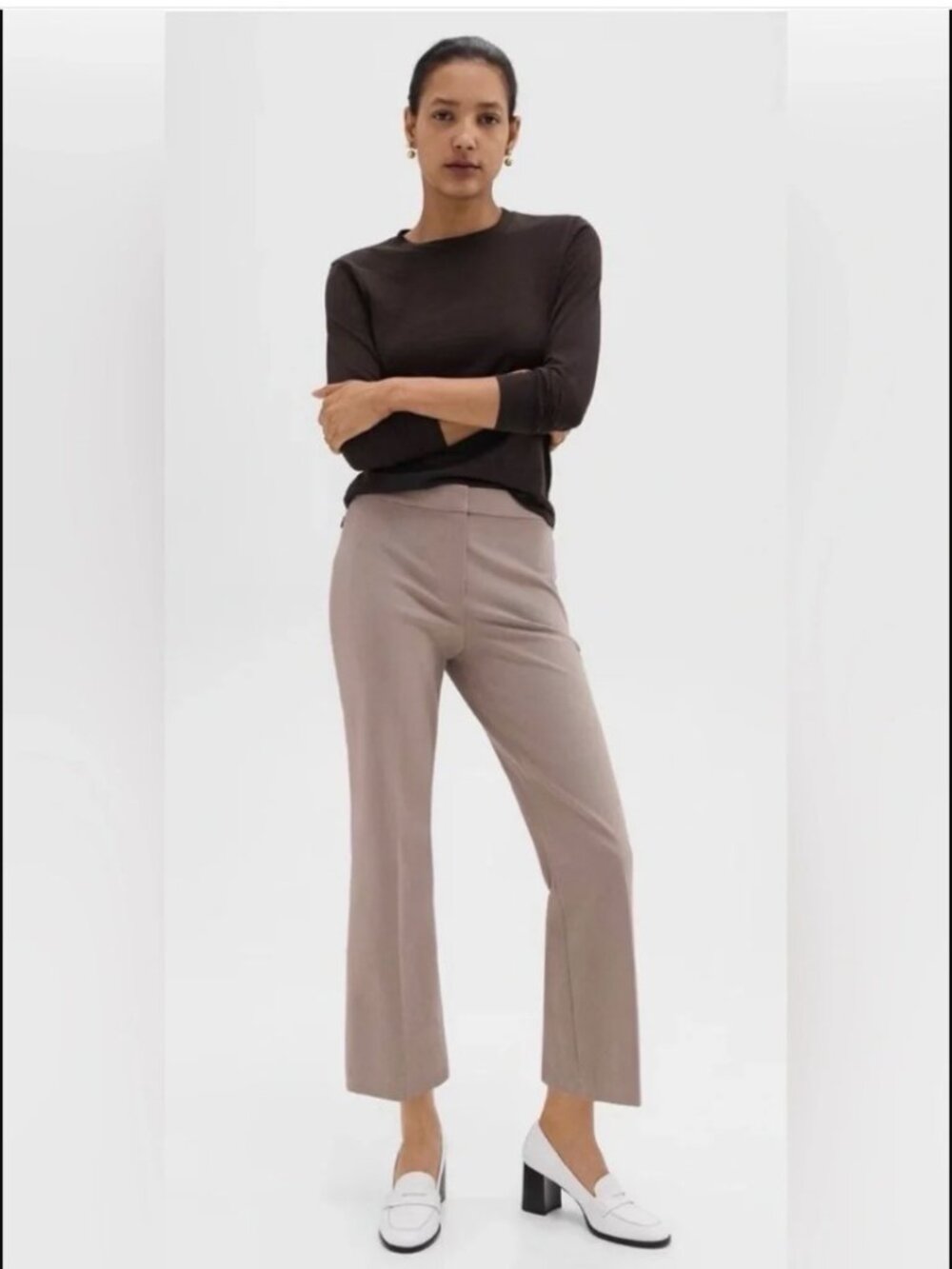 Theory Slim Fit Pants in Taupe